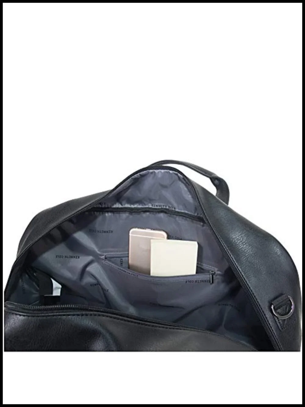 Vegan Leather Travel Duffel Bag with Shoulder Strap, Carry-On Luggage